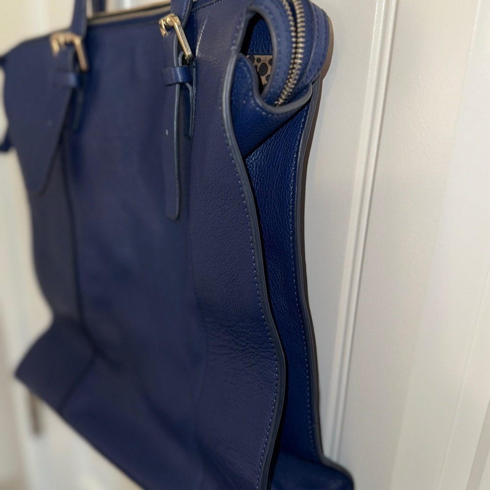 Banana Republic Royal Blue Leather COLETTE TOTE - Picture 12 of 16